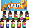 Fruit Fragrance Oil for Candle Soap Making, 10x30ml Holamay Essential Oils for Diffusers for Home, Coconut, Strawberry, Mango, Pineapple, Large Size Diffuser Oils Gift Set