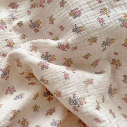 Pink Floral Muslin Duvet Cover King with Ruffles,Tuberose,No Pillow