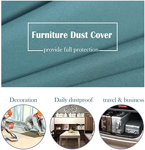 SUNSURE Furniture Dust Cover for Sofas, Chairs, Queen Size Mattress, Indoor Outdoor Furniture Dust Cloth, Home Dust Cover - Blue (94.5x236inch)
