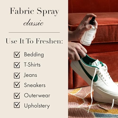 The Laundress Classic Fabric Spray, Wrinkle Release_Spray, Upholstery and Linen Spray, Fabric Refresher, Clean Laundry Scent, 8 Fl Oz (Pack of 6)