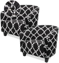 Club Chair Slipcover, 1-Piece Non-Slip Stretch Club Chair Covers 2 Packs, Washable Round Soft Armchair Sofa Cover Removable Couch Furniture Slipcovers for Bar Living Room Hotel Counter