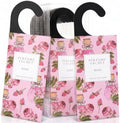 Large 12 Packs Rose Hanging Scented Sachets Long-Lasting Closet Deodorizer Air Freshener Fabric Refresher Odor Eliminator for Drawer Home Fragrance Gift Set
