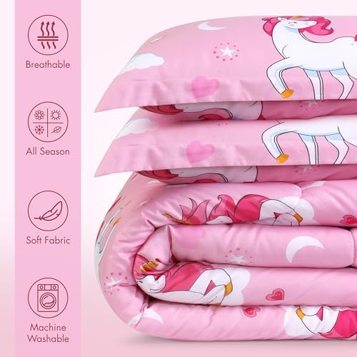 Utopia Bedding 3 Pc Kids Full Comforter Set, Unicorn