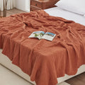 Love's cabin 100% Cotton Muslin Blanket King Size for Bed, Orange