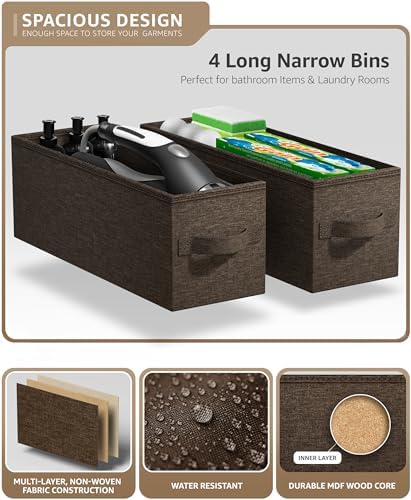 Sorbus 4-Drawer Narrow Dresser for Bedroom (Brown)