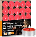 MAQIHAN 25 pcs Red Tea Light Candles - Mini Votive Soy Candles Bulk