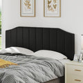 Furpopup Velvet King Size Headboard Only, Wall and Bed Frame Mount, Black