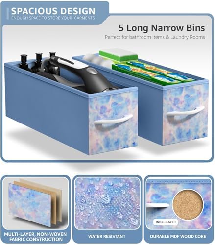 Sorbus 5-Drawer Narrow Dresser for Bedroom (Tie Dye Blue)