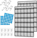 36 Pocket Charts for Classroom Cell Phones, 36 Clear Pocket Charts with Numbered Stickers, Classroom Hanging Cell Phone Organizer, Hangs on Wall, Door Storage Hooks (White) (White-2pack)