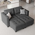 Belffin Modular Sectional Sofa with Storage Ottoman Modern Fabric L Shaped Couch with Chaise for Small Spaces Dark Grey