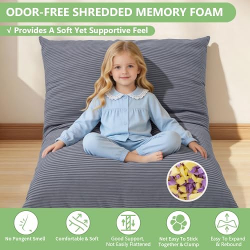 3-in-1 Kids Bean Bag Chair, Convertible Floor Cushion