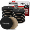 Felt Furniture Sliders Hardwood Floors X-PROTECTOR – 16 PCS 3 1/2"