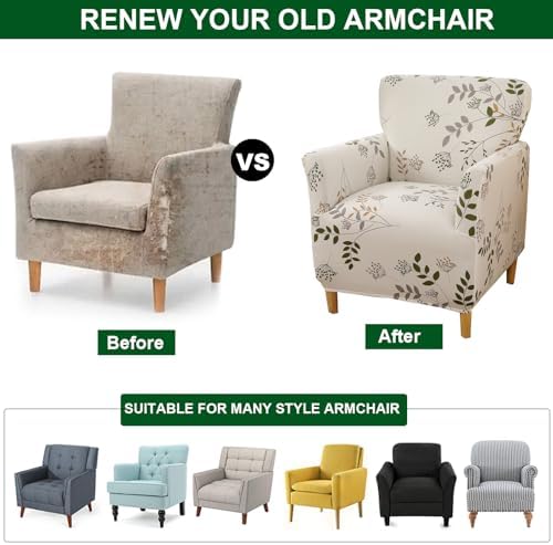 CRFATOP Accent Chair Cover, Stretch Armchair Slipcover for Living Room,A26