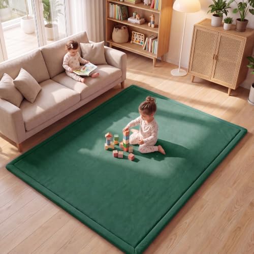 1.3" Thick Baby Play Mat for Floor,59x79 Large Memory Foam Tummy Time Mat