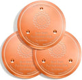 Mellbree 3-Pack Bird Bath Copper Disc, 0.6mm Reinforced 99.99% Pure Copper Cleaning Disk with Triple-Point Support for Physical Safe Clean Water All-Season (Sunflower)
