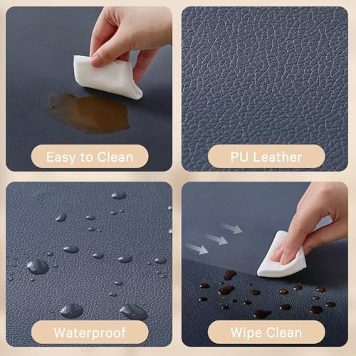 Waterproof Baby Play Mat for Floor Memory Foam 71 * 79 Cushion Playpen Playmat Tummy Time Crawling Mat Nursery Rug Thick Pad Create Soft & Safe Area for Infants,Toddler,Kids,Navy