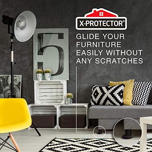 Felt Furniture Sliders Hardwood Floors X-PROTECTOR – 16 PCS 3 1/2"