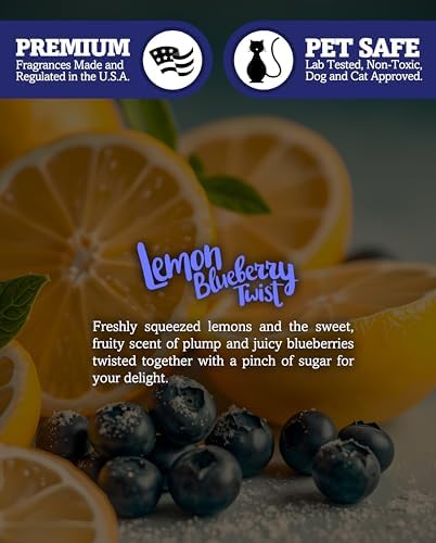 Shortie's Candle Company Lemon Blueberry Twist Premium Wax Melts - 3 Oz., Strong & Long Lasting, Non-Toxic - Made with Essential & Natural Oils - Formula 117