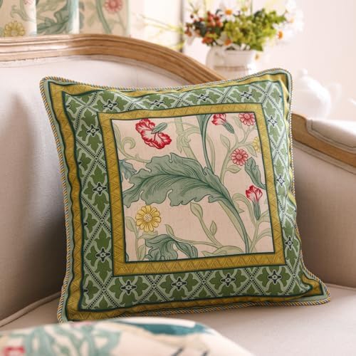 patdrea Designer French Vintage Throw Pillow Cover,18"x18"