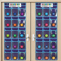2 Pack Classroom Headphone Storage Organizer with 30 Pockets & 62 Labels