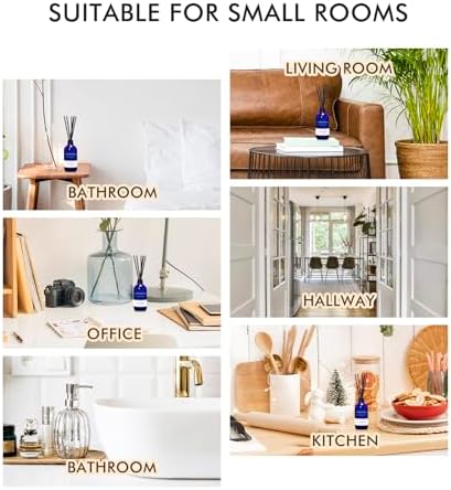 Xcleen Reed Diffuser Set with Sticks, Sandalwood Scented Oil Diffuser for Bathroom, Room Fresheners, Home Fragrance Bedroom Office Decor & Gift (Pack of 3)