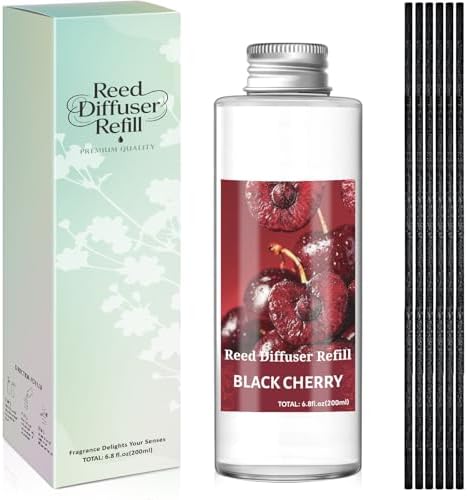 SCENTORINI Reed Diffuser Oil Refill, Black Cherry Diffuser Oil 6.76 Fl Oz