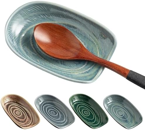 Ceramic Spoon Rest for Stove Top, Spoon Holder for Kitchen Counter