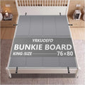 Bunkie Board King Size (76x80) - Premium 10mm Heavy Duty Low Profile Bed Board for Under Mattress, Breathable & Moisture Resistant,Noise Minimizing, Fits Metal FramesPlatform Beds (Grey)