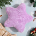 YRXRUS Star Pillows, Christmas Pillows, Purple Star Shaped Pillow, Gifts, Cute Plush Throw Pillow Room Decor, Fluffy Faux Rabbit Fur 14"x14", Living Bedroom