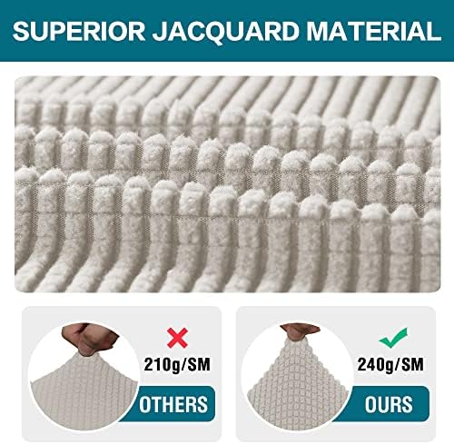 Turquoize Stretch Armrest Covers for Chairs and Sofas Couch Arm Covers for Sofa Spandex Jacquard Armrest Cover Anti-Slip Furniture Protector Armchair Slipcovers for Recliner Set of 2, Island Fossi