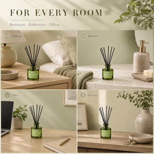 1.7oz Reed Diffuser Set of 2,Natural Home Fragrance Scent