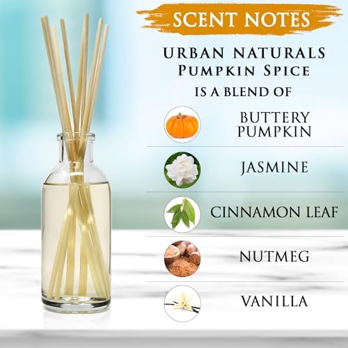 Urban Naturals Reed Diffuser Set, Pumpkin Spice - Bathroom Shelf Décor