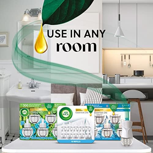 Air Wick Plug in Scented Oil Refill, 2ct, Turquoise Oasis, Essential Oils, Air Freshener (Pack of 2)