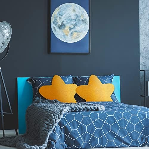 Sumind 2 Star Pillows 15.7'' Cute Decorative Yellow Throw Pillow for Bed