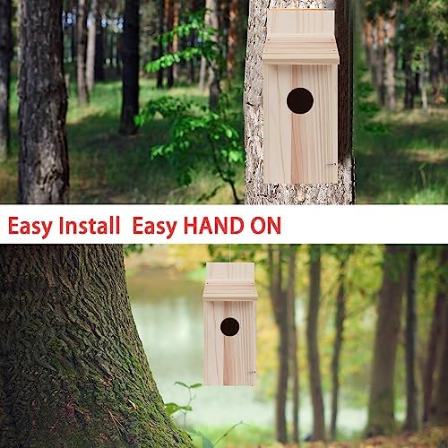 Wren Bird Houses for Outside,Cedar Swallow Wren Hummingbird Houses,DIY,1Pcs