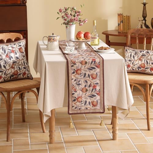 patdrea Designer French Vintage Printed Table Runner,12"X87"