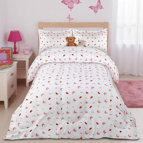 Utopia Bedding 3 Pc Kids Twin Comforter Set, Butterfly