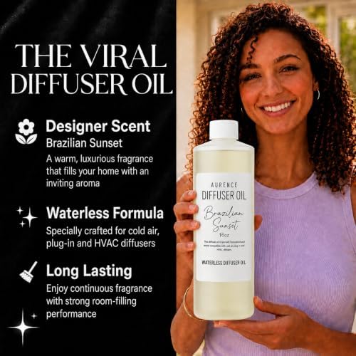Diffuser Oil, Brazilian Waves Scent, Luxury Waterless Diffuser Oil Refill