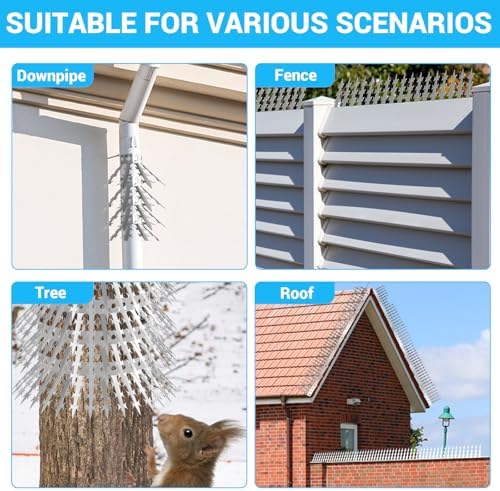 120 inch Bird Spikes/Squirrel Baffle for Bird Feeder Pole, Deters Raccoons
