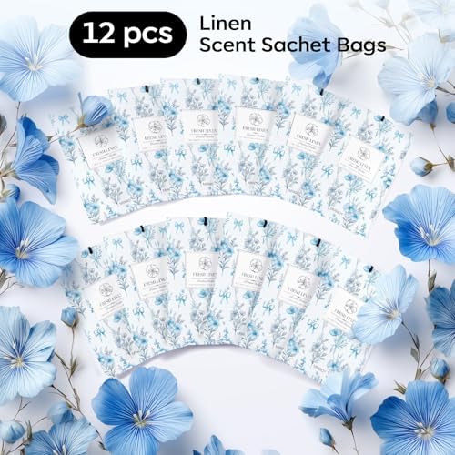 MYARO 20 Pack Linen Scented Sachets, Closet Deodorizer Car Air Freshener