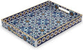 AGIOTA Coffee Table Trays for Living Room Serving Tray with Handles, Modern Large Tray for Ottoman Coffee Table