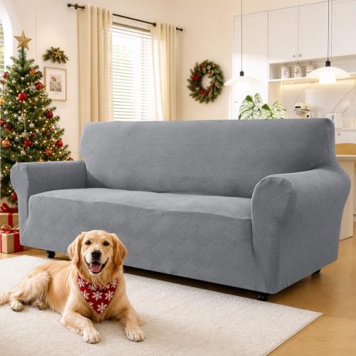 XINEAGE XL Sofa Slipcover Pet Friendly, Stretch Couch Cover,Light Gray