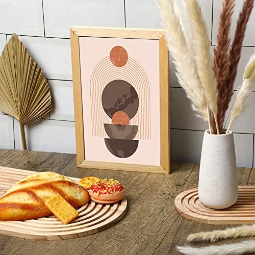 Chunful 2pcs Arch Cutting Board Boho Shelf Decor, Wood Color, Pine
