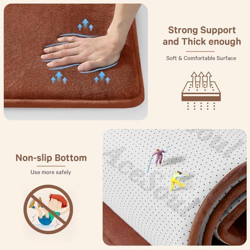 Baby Play Mat Floor,Tummy Time Area Rug 50x50 Playpen Muscle Mat Brick Red