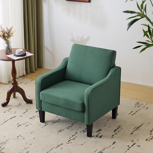 VINGLI Accent Chair, Linen Upholstered Armchair, 380 LBS, Living Room
