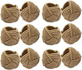 COTTON CRAFT Jute Napkin Ring - 12 Pack Handmade Nautical Knot Napkin Rings