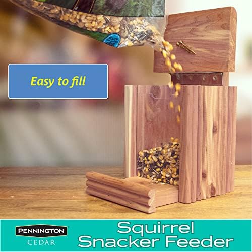 Pennington Cedar Squirrel Snacker Feeder, Squirrel Feeder, 2.75 LB