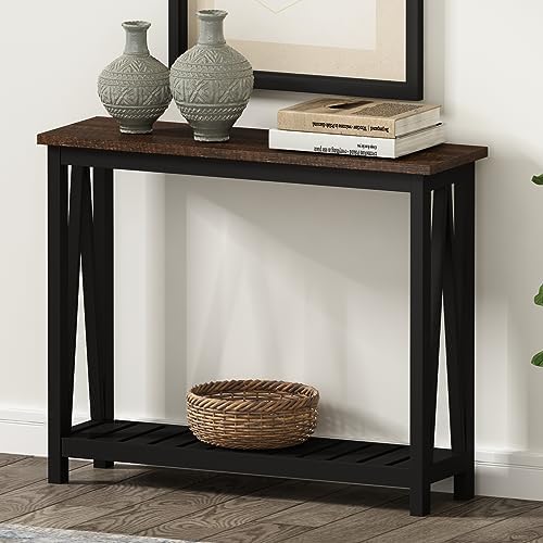 ChooChoo Farmhouse Console Table, Narrow Sofa Table for Entryway, 40 Inch