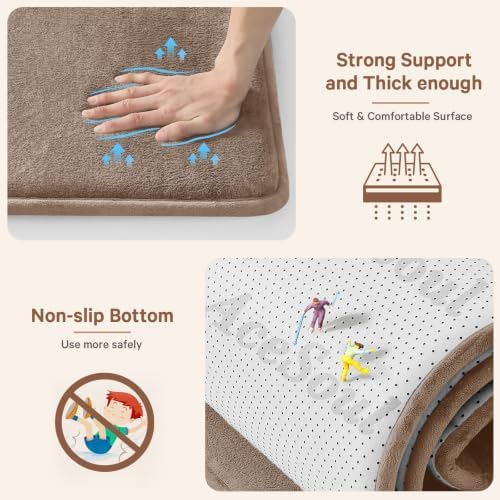 Baby Play Mat for Floor,Tummy Time Area Rug 50x50 Playpen Muscle Mat Camel