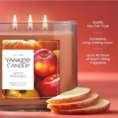 Yankee Candle Apple Pumpkin Scented Candle, 14.5oz 3-Wick